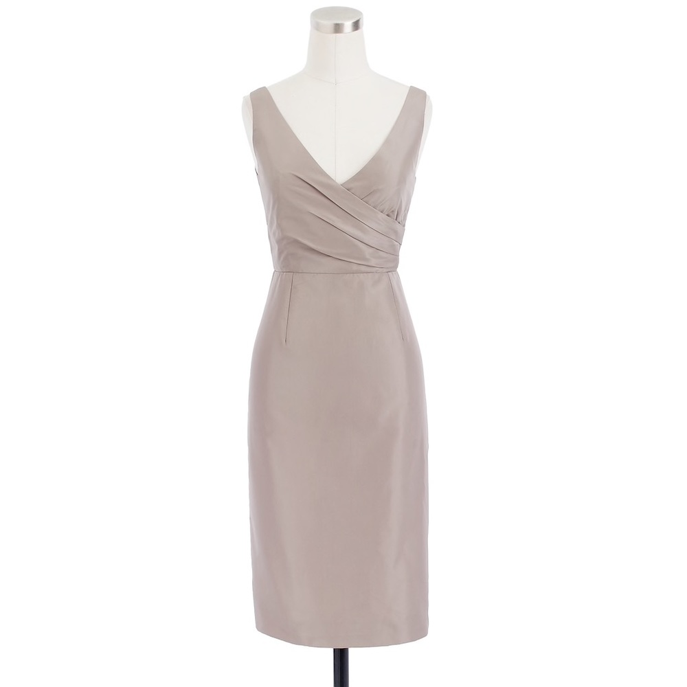 NWT Jcrew Sara dress silk taffeta|size 00|ivory